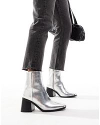 New Look - Chunky Heel Mid Ankle Boots - Lyst