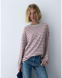 Pull&Bear - Striped Long Sleeve T-shirt - Lyst