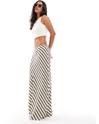 ASOS - Linen Blend Bias Cut Maxi Skirt - Lyst