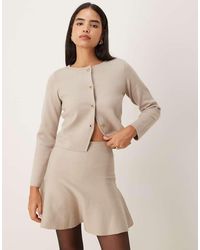 Vila - Structured Knit Mini Skirt Co-ord - Lyst