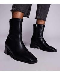 SIMMI - Simmi London Nimer Wide Fit Block Heeled Mid Ankle Boots - Lyst