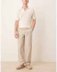 Mango - Fran Linen Mix Straight Fit Trouser - Lyst