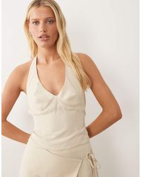 ASOS - Tie Detail Halter Top - Lyst
