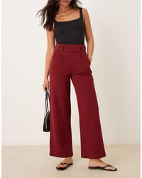 Jdy - Button Detail Wide Leg Dad Trousers - Lyst