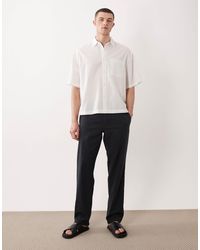 JJ Rebel - Drawstring Linen Mix Trouser - Lyst
