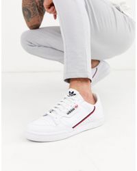 adidas originals continental 80's trainers in blue b41673