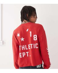 Collusion - Camiseta Roja De Manga Larga Y Corte Skater Con Estampado Atlético De - Lyst