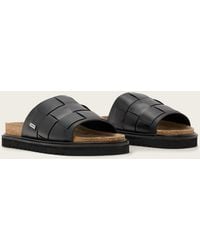 AllSaints - Randal Leather Woven One Strap Sandals - Lyst