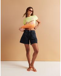 ASOS - Denim Longline A Line Short - Lyst