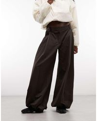 Monki - Woven Balloon Trousers - Lyst