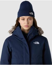 The North Face - Berretto Con Risvolto E Riquadro Con Logo - Lyst