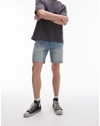 TOPMAN - – jeans-shorts mit geradem schnitt - Lyst