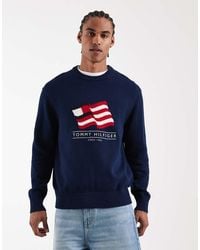 Tommy Hilfiger - Cotton Waving Flag Knitted Sweater - Lyst