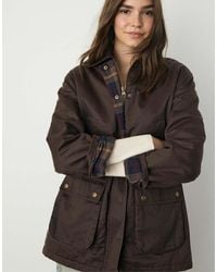 Stradivarius - Waxed Parka With Multiple Pockets - Lyst