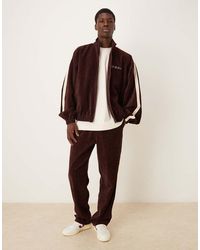 ASOS - Cord Track Jacket With Embroidery - Lyst
