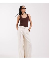 ONLY - High Waist Wide Leg Tailored Trouser - Lyst