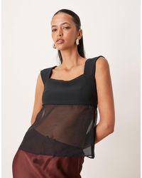 Abercrombie & Fitch - Sheer Babydoll Cami Top - Lyst