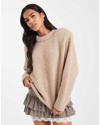 ASOS - Bold Shoulder Stuffed Neck Trim Jumper With Shoulder Pads - Lyst