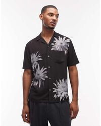 AllSaints - Floraze Short Sleeve Daisy Print Shirt - Lyst