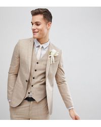 Veste De Costume De Mariage Slim à Carreaux
