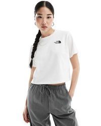 The North Face - Simple Dome Cropped Logo T-shirt - Lyst