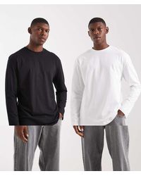 ASOS - Essentials 2 Pack Relaxed Long Sleeve T-shirts - Lyst