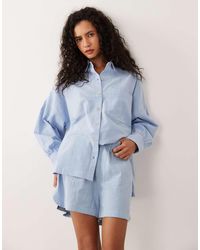 ASOS - Biarritz Beach Cotton Linen Shorts - Lyst