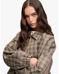 Superdry - Check Oversized Bomber Jacket - Lyst