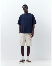 Pull&Bear - Bermuda baggy cargo - beige - Lyst