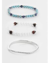 ASOS - 3 Pack Beaded And Cuff Bracelet - Lyst
