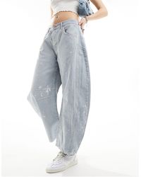 Free People - Hickory - jean large à rayures - clair - Lyst