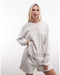 adidas Originals - Three Stripes Studio Long Sleeve Top - Lyst