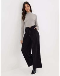 Threadbare - Pleated Wide Leg Trousers - Lyst
