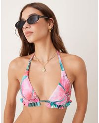 Wild Lovers - Havanna Night Floral Print Triangle Bikini Top - Lyst