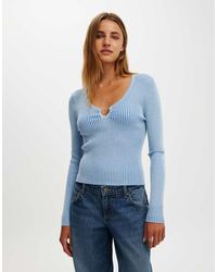 Cotton On - Two Tone Rib Keyhole Knit - Lyst