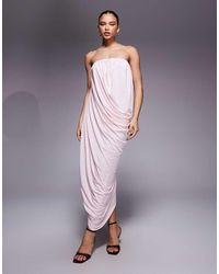 Mango - Featuring Kaia Gerber Bandeau Maxi Dress - Lyst