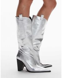 TOPSHOP - – remy – hochwertige cowboystiefel aus leder - Lyst