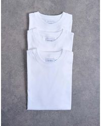 TOPMAN - 3 Pack Classic Fit T-shirt - Lyst