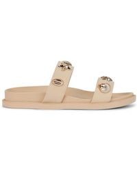 SEQWL - Mule Sandals Double Strap Slides With Embellishments - Lyst