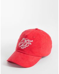 ASOS - Kappe aus cord mit gesticktem logo - Lyst