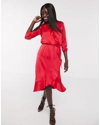 oasis crepe frill button dress