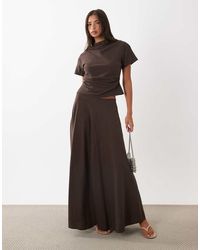 Lioness - Halcyon Linen Rich Floaty Maxi Skirt Co-ord - Lyst