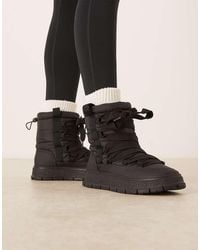 ASOS - Arrow Nylon Lace Up Snow Boots - Lyst
