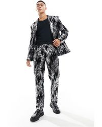 ASOS - Slim Scattered Sequin Suit Trouser - Lyst