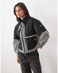 Barbour - Gabriette Check Showerproof Zip Through Jacket - Lyst