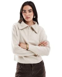 New Look - Half Zip Collar Jumper - Lyst