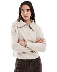 New Look - Half Zip Collar Jumper - Lyst