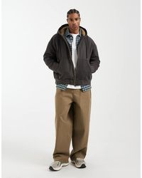 Redefined Rebel - Boxy Oversized Borg Lined Jacket - Lyst