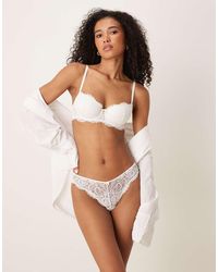 Boux Avenue - Emma Bridal Floral Lace Padded Balconette Bra - Lyst