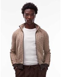 Lacoste - Giacca Sportiva Con Monogrammi E Chiusura Con Zip - Lyst